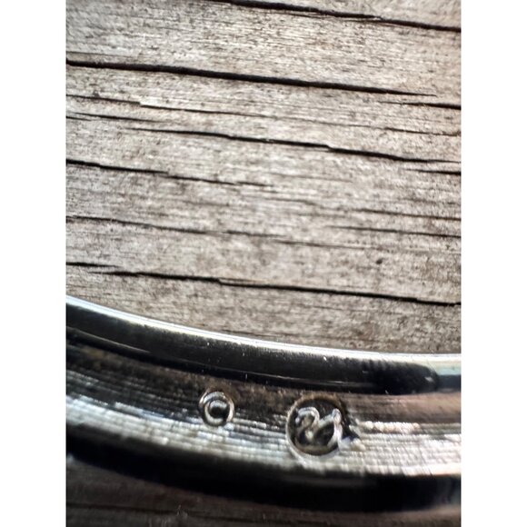 Authentic Swarovski Pavé Crystal Curved Bar Necklace – Rhodium Plated, Swan Logo - Picture 5 of 8